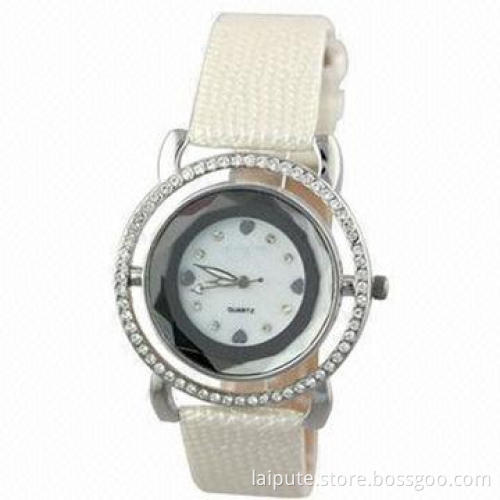 New Design Ladies' Watch with Alloy Case and Leather Band, Japan Quartz Movement